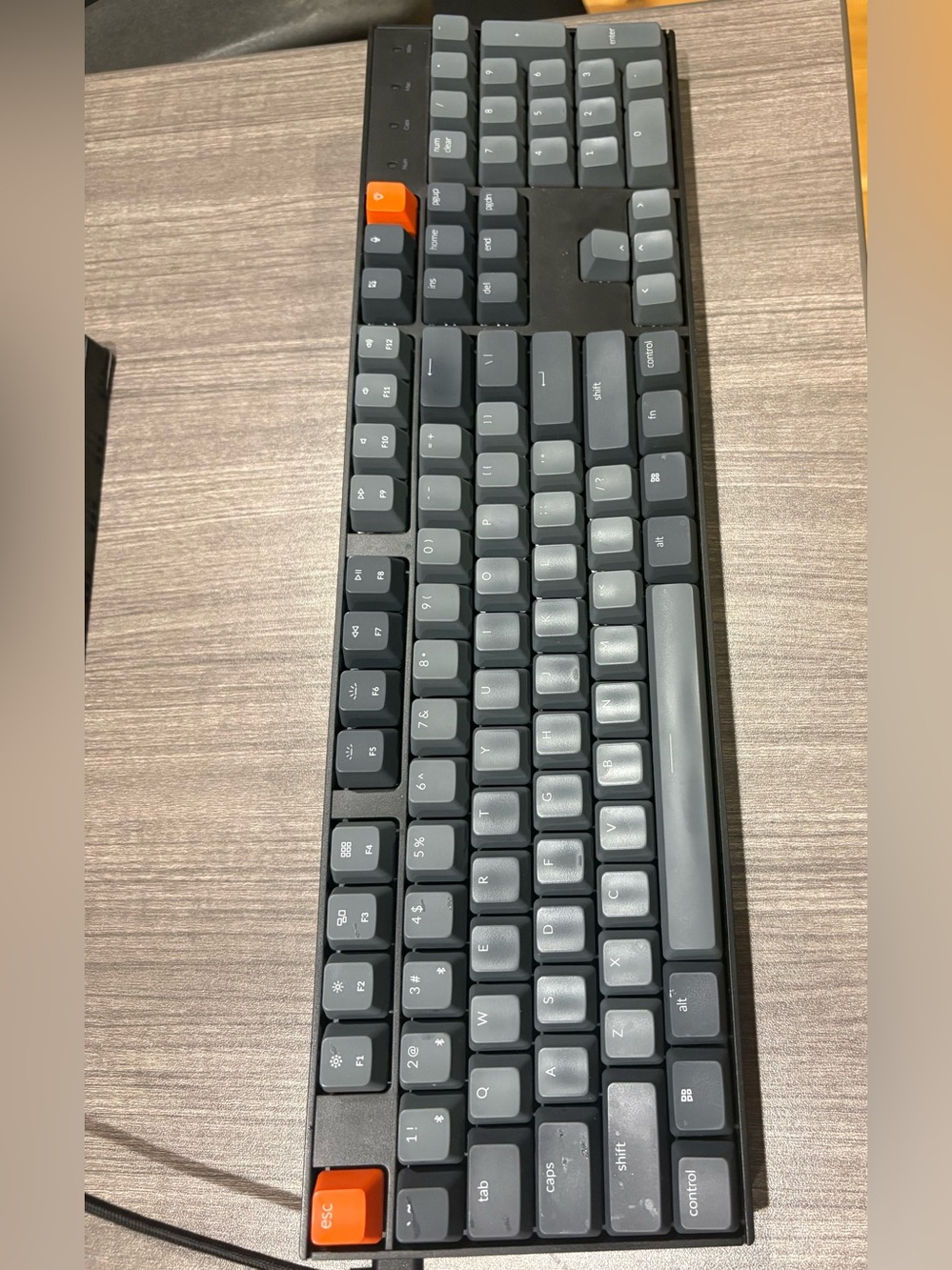 Keychron K10 full size 104 keys Gray Mechanical Keyboard with Orange Accent Key